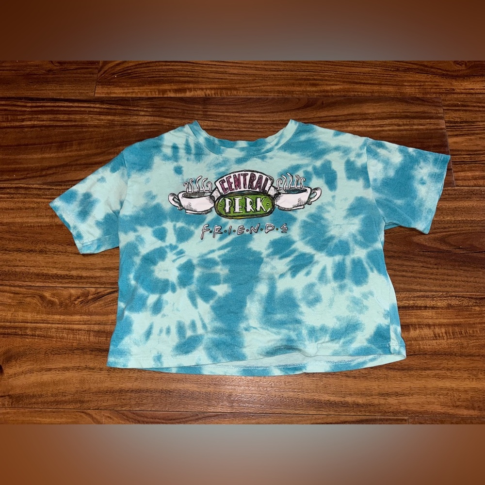 Girls Friends Blue Tie Dye Shirt Size XL
